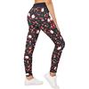 Rave on Friday Donna Leggins Motivo Natalizio Vita Alta Pantaloni Sportivi Yoga Palestra Elastico Elegante Slim Fit Skinny Allenamento Atletico Pantaloni da Corsa Calzamaglia M