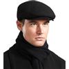 Comilaka Berretto Coppola Uomo Cappello Piatto Invernale Berretto Regolabile Vintage Gatsby Baschi Auttuno Invernale