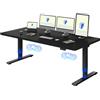 FLEXISPOT Scrivania Regolabile in Altezza 200x80 cm Con 2 Motori Potenti, Tavolo Stabile Con Funzione di Memoria (Nero+Nero)