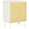 HOMCOM Credenza Moderna in Legno, Mobiletto Multiuso con Ripiani per Soggiorno, Camera o Ingresso con 2 Antine e Mensola Regolabile, 60x40x80cm