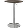HOMCOM Tavolo Alto da Bar con Altezza Regolabile e Girevole a 360°, Tavolo da Cucina Rotondo con Base in Acciaio, Ø60x69-91cm, Marrone