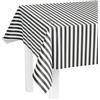 LILENO HOME Tovaglia lavabile al metro, 100 x 140 cm (bordo tagliato), motivo a righe grigie, impermeabile, ideale come tovaglia o runner da tavola per tenda da birra