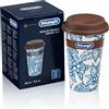 De'Longhi Travel Mug, Thermos a Doppia Parete per Drink Caldi e Freddi, Facile da Trasportare, Custodia Antiscivolo in Silicone, 300 ml di Capacità, DLSC064