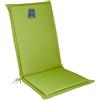LILENO HOME MIA - Cuscini per sedia da giardino [set da 1 - con schienale alto] in verde mela - comodi cuscini per sedie da giardino - Cuscino per sedie da giardino e sedie pieghevoli
