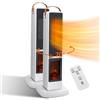 Taylor Swoden Dana - Stufetta elettrica da 2000W per uso interno con camino, rapido e sicuro Termoventilatore ceramico PTC, oscillazione a 70°, timer da 12 ore, 3 modalità, telecomando, 2 Pezzi