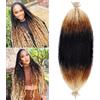 Mscat 8 confezioni da 20 pollici morbide per capelli Afro Twist per falsi locs Marley Twist Uncinetto Braiding sintetico Hair Extensions 8 Strands/Pack 1B27613#