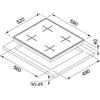 FRANKE Piano Cottura a Gas, FHNS 604 4G WH C, 4 Fuochi, 60 cm, Vetro Bianco - 106.0489.961 - FUORI PRODUZIONE