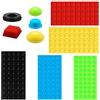 Tinoaly 250 Punti Tattili per Ipovedenti, Adesivi in Silicone Braille di Varie Misure per Ipovedenti e Anziani (Nero, Rosso, Verde, Giallo, Blu)