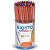 FILA Pastelli Colorati Giotto Naturale - Barattolo da 84 Pezzi