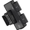 CENPEK OBD2 OBDII Splitter 16 Pin OBD II con interfaccia DC per trasmissione ad alta velocità da 1 maschio a 2 femmine universale per tutti i veicoli OBD2