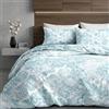 Ruggeri Set Lenzuola Letto Matrimoniale 4 Pezzi, 100% Cotone di Alta Qualità, Certificato Oeko-Tex, Lenzuolo con Angoli 170x200 cm, Lenzuolo Piatto 240x280 cm e 2 Federe 50x80 cm (Batik Azzurrro)