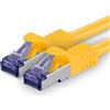 1aTTack.de Cat.7 Cavo di Rete 25m - Giallo - 1 Pezzo - Ethernet LAN Cat.7 SFTP PIMF LSZH Spina RJ45 Cat6a 10 Gbit s