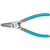 TOTAL - Pinza diritta per l'apertura interna ed esterna delle rondelle - 180 mm - Acciaio Cr-V e finitura nera lucida - Resistente alla corrosione - Per anelli di sicurezza interni ed esterni