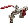 RIEGOLUX 303300 Rubinetto Ottone Giardino Uscita/DOB. Accoppiamento rapido