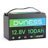 Dyness LiFePO4 Batteria al Litio 12V 100Ah a Ciclo profondo con 100A BMS, Protezione Dalle Basse Temperature, Per Campeggio, Barche, Accumulo Solare Domestico, Off-grid