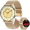 Lgnitek Smartwatch Donna, 1.32" AMOLED Rotondo Orologio Della Salute Donna Con 24H Ciclo Mestruale/Pressione Sanguigna/HRV/Sonno/Frequenza Cardiaca/SpO2, Bluetooth Chiamate&Torcia,IP68 iOS Android