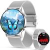 Lgnitek Smartwatch Donna, 1.32" AMOLED Rotondo Orologio Della Salute Donna Con 24H Ciclo Mestruale/Pressione Sanguigna/HRV/Sonno/Frequenza Cardiaca/SpO2, Bluetooth Chiamate&Torcia,IP68 iOS Android