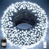GYLEFY Luci di Natale Esterno 100M Catena Luminosa 800 LED Stringa Impermeabile Luci Natalizie da Esterno con Telecomando Ghirlanda LED Decorazioni Natalizie per Albero Natale Giardino Bianco freddo