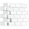 Yoillione Piastrelle Adesive Cucina, Bianco Paraschizzi Cucina Mattonelle Adesive Bagno, Mattonelle Decorative 3D per Parete, 30x30 cm, 10 Pezzi