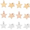BENECREAT 30 ciondoli a Forma di Stella in Acciaio Inox 304 con 3 Colori Misti (12 x 11 mm) per Creare Gioielli Fai da Te collane e bracciali