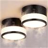 ZIZZLER 2 Faretti Led Neri da Soffitto, IP44 Faretto per Cucina Interni Corridoio, 12W 1100LM, Plafoniera Rotondi Soffitto Soggiorno, Luce Calda, Bathroom Spot Lights Ceiling, 10cm