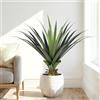 Keeplush Pianta Finta Agave Artificiale 90cm alta, Piante Finte da Interno con Spuntoni, Albero Artificiale da Esterno Per Giardino Soggiorno Ufficio Interno Dec