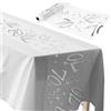 ddckj Addobbi 70 Anni Compleanno 28 cm x 10 m Runner Argento Decorazioni Tavolo Compleanno Tavolo Ritagliabile Tovaglia per Compleanno Adatto per Feste di Uomo e Donna