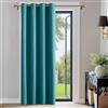 PONY DANCE Tenda Oscurante Soggiorno Tenda Termica Isolante Freddo e Caldo per Camera da Letto Moderne con Anelli Blackout Curtain per Porta Interna 1 Pezzo L 132 x A 210 cm, Blu Pavone