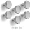 Poliplast - Set da 6 Pomelli, Design a cerchio, per Cucina, Armadio e Cassetti, Verniciato a mano, Colore Alluminio, Art. 436