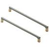 BOZONLI Maniglie per Mobili da Cucina, Maniglia per Mobili in Lega di Zinco, per Cucina, Armadio, Cassetto, Maniglia Quadrata, Tiretti per Mobili, Distanza Fori 192mm, K-oro, 2 Pezzi