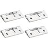 QUARKZMAN 4Pcs Cerniera A Molla, Lunghezza 2 304 Acciaio Inossidabile Cerniere A Carico Molla, Cerniere Autochiudenti Per Antine Sinistra E Destra Armadio Guardaroba, Argento (Esterno)