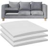 Duscdesp Pannelli di supporto per divano, 50 x 50 cm, cuscino di supporto per divano, letto, divano, divano, divano, letto, divano (bianco e 3 pezzi)