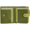VISCONTI Rainbow Collection Cile Portafoglio in pelle RFID RB112, Lime-multicolore, Taglia unica, Moderno
