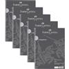 FABER-CASTELL 10419 - Blocco college DIN A4 a quadretti, 5 blocchi da 80 fogli ciascuno, carta 90 g/m², blocco note grigio