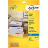 Avery Italia J8159-25 Etichette adesive in carta bianca, 25 fogli A4, rettangolari 63,5x33,9mm, 24 etichette per foglio, adesivo permanente, stampanti inkjet