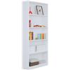Habitdesign Magnolia B03 Libreria, Bianco, 80 x 28 x 201
