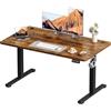 Devoko 120x60 cm Scrivania Regolabile in Altezza,Elettrica per Lavoro in Piedi, Ufficio e Casa, Standing Desk Scrivania Studio in Casa con Piano Assemblato, Marrone