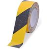 OQingluan Nastro di Sicurezza Antiscivolo, Autoadesivo Nastro da Segnalazione Giallo e Nero 5cm × 10m per l'Uso Interno ed Esterno - Alta Aderenza - Alta trazione