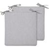 MSNCS Cuscini Per Sedie Da Cucina 40x40,Quadrato Cuscini Per Sedie Da Pranzo 2/4/6 Pezzi Con Cravatte,Cotone E Lino, Sfoderabili/Lavabili Antiscivolo Cuscini Per Sedie Esterno(#4,40x40cm2pcs)