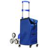 Vilgftyiet Carrello della spesa pieghevole ultraleggero con telaio in alluminio, fodera isolante e sei ruote in gomma, progettato per salire le scale e varie esigenze di trasporto (blu)