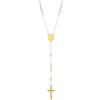 Supcare Collana Donna Uomo Rosario Cattolico. Collana Acciaio Inossidabile con Perle di Vetro Bianco Preghiera Medaglia Miracolosa. Crocifisso Collana Croce Uomo Argento con Gesù. Gioielli Religiosi.