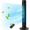 Aigostar Ventilatore a Torre Silenzioso con Telecomando, Display LED, 4 Modalità, 3 Velocità, Timer 12 Ore, Ampia oscillazione, Ventilatore a torre Potente Silenzioso per Casa, 93CM, 45W, Harbor