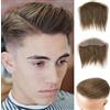 Lordhair Parrucca Uomo PU Frontale,100% Remy Human Hair per Protesi Capelli da Uomo,Toupee European Human Hair Pieces For Men