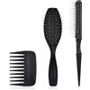 Fyntave Set di 3 spazzole per parrucche, set di pettini professionali, spazzola multipla per capelli, pettine per parrucche umane, capelli sintetici