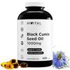 HIVITAL foods Olio di Cumino Nero 1000 mg. 420 capsule per 7 mesi di trattamento. | Olio Naturale di Nigella Sativa Egiziana Spremuta a Freddo con il 55% di Acido Linoleico. Black Cumin. Prodotto da HIVITAL