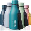 BJPKPK Borraccia isolata, in acciaio inox, con cinghia, senza BPA, a prova di perdite, tazze, fiaschette, riutilizzabile, per sport e viaggi, colore: blu lago