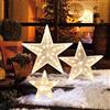 Hellum 568530 - Stella olografica a LED, 55 cm, con 20 LED a luce bianca calda