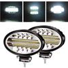YnGia 2PCS 144W Luce di guida fuoristrada, Faro da lavoro a LED ovale impermeabile con fendinebbia 12V 24V per camion auto 4x4 Trattore barca (bianco)