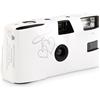 Weddingstar Fotocamera usa e getta con flash - Macchina fotografica monouso, 35 mm, per bomboniere di nozze o feste, cuori incantati argento