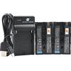 DSTE - Batteria di ricambio NP-F970 + caricatore micro USB, compatibile con Sony NP-F550 NP-F770 CCD-TR716 CCD-TR818 CCD-TR910 CCD-TR917 CCD-TR930 CCD-TR940